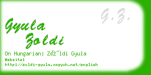 gyula zoldi business card